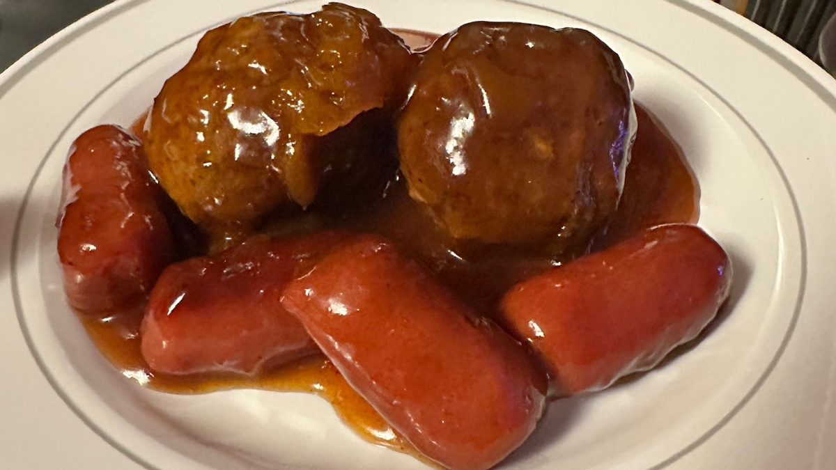 BBQ Apricot Crockpot Lil Smokies and Meatballs