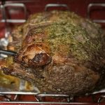 prime rib roast using minced garlic and italian herb paste